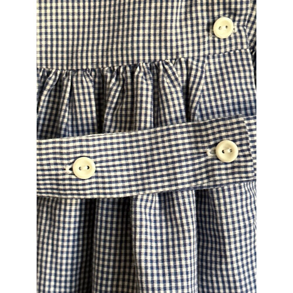 Vintage Smocked Toddler Dress With Anchor Embroidery & Peter Pan Collar - Picture 7 of 12